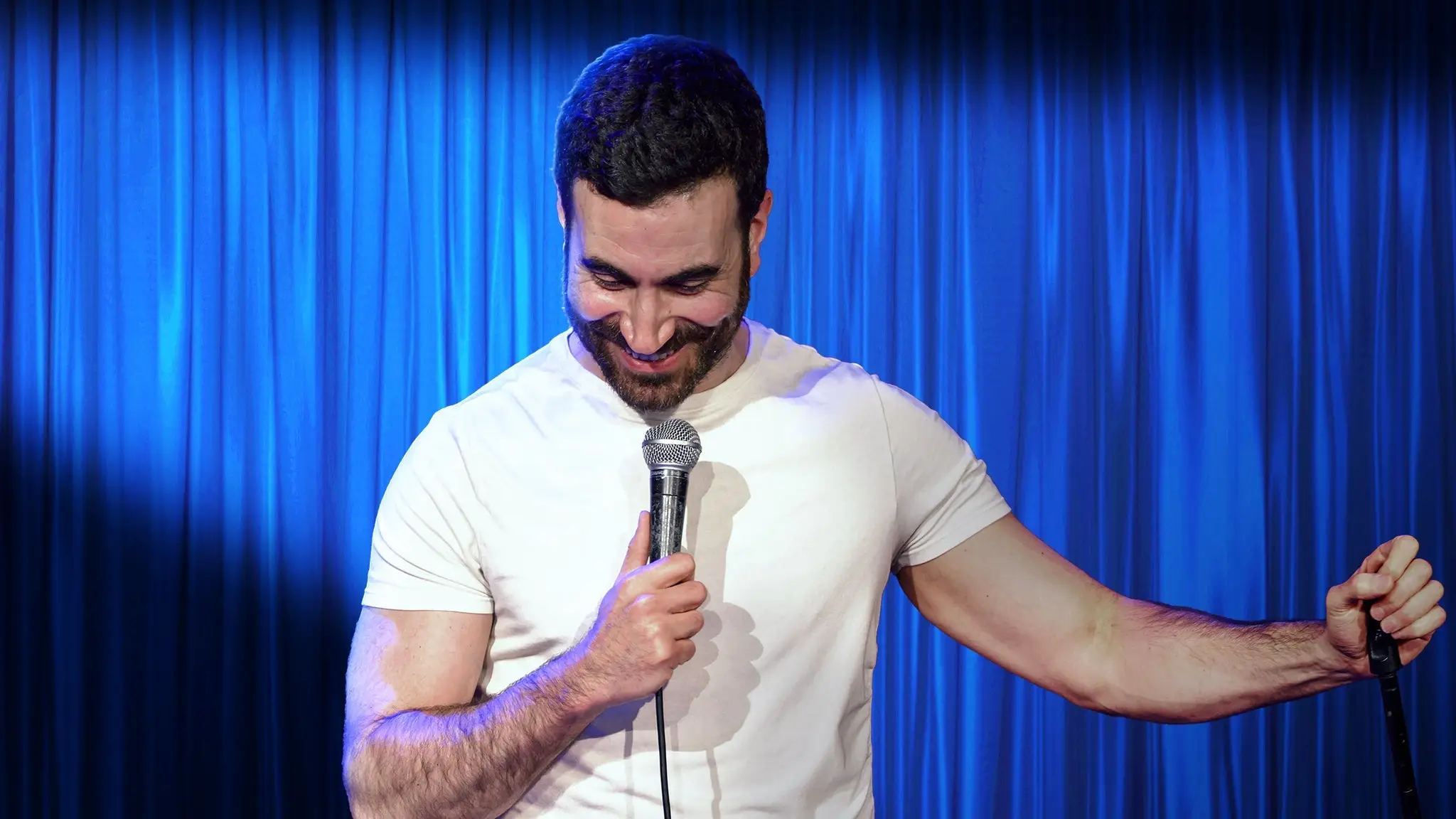Brett Goldstein performing on tour